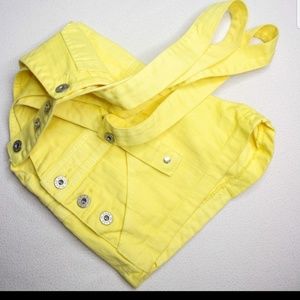 Yellow Overalls shorts